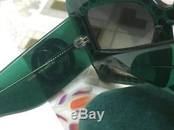 Gucci Sunglasses Women's Black green Oversized Square Bling