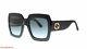 Gucci Women Square Sunglasses Gg0102s 001 Black/grey Lens 54mm Authentic