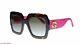 Gucci Women Sunglasses Gg0102s 003 Havana/pink Brown Gradient Lens 54m Authentic