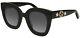 Gucci Women's Black Oversize Cat-eye Sunglasses With Gradient Lens Gg0208s 001