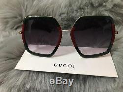 Gucci Women's Fashion Oversize Sunglasses GG0106S 007 Made In Japan