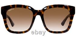 Gucci Women's Havana Oversize Square Sunglasses GG1338SK 002 54 Italy