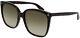 Gucci Women's Oversize Square Cat-eye With Gradient Lens Gg0022- Made In Italy
