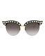 Gucci Womens Cat-eye Black Gold Grey Sunglasses Gg0212s-30001810-001