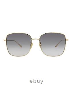 Gucci Womens Square/Rectangle Gold Gold Grey Fashion Designer Eyewear
