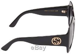 Gucci Womens Sunglasses GG0053S 001 Black Frame Grey Lens