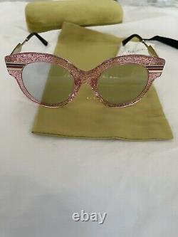 Gucci Womens Sunglasses GG0282SA 005 Pink Gold 52-21-150 100% AUTHENTIC NEW