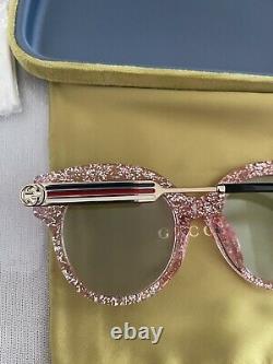 Gucci Womens Sunglasses GG0282SA 005 Pink Gold 52-21-150 100% AUTHENTIC NEW