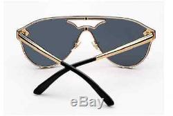HOT NEW Authentic VERSACE Aviator Medusa Gold Black Sunglasses VE 2161 1002/87