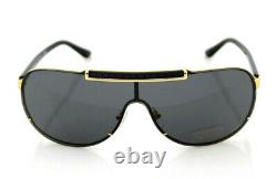 HOT NEW VERSACE Aviator Pilot Shield Gold Metal Sunglasses VE 2140 1002/87 214O