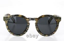 ILLESTEVA Women's Leonard II 50mm Tiger Print Round Mirrored Sunglasses 130516