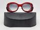 Jean Lafont Louxor 100 Red Black Frame Black Gradient Lens Sunglasses With Case
