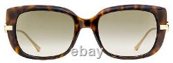 Jimmy Choo Rectangular Sunglasses Orla/G/S 086HA Havana/Gold 54mm