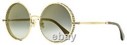 Jimmy Choo Round Sunglasses Goldy/S J5GFQ Gold/Gray Glitter 56mm