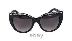 Kate Spade Black Frame Jewel Studded Gradient Women's LESIA/S 507 Sunglasses$180
