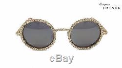 Limited CHANEL Round Pearl Rose Gold / Silver Mirror Sunglasses Auth CLEARANCE