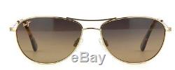MAUI JIM Aviator Sunglasses Baby Beach HS245-16 Titanium Gold Brown Polarized