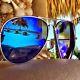 Maui Jim Mavericks B264-17 Aviator Blue Mirror Sunglasses Polarized-free Ship