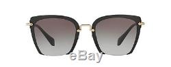 MIU MIU NOIR Sunglasses SMU 52R 1AB-0A7 Black / Gradient Gray 52 mm MU 52RS NIB