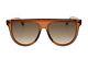 Marc Jacobs 181235 Womens Full Rim Oval Lenses Sunglasses Brown Size 57-15-145