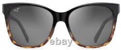 Maui Jim ALEKONA Sunglasses Black fade Polarized Gray ST Glass Lens GS793-02T