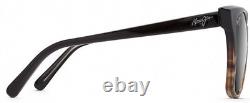 Maui Jim ALEKONA Sunglasses Black fade Polarized Gray ST Glass Lens GS793-02T