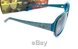 NEW* Maui Jim SWEPT AWAY Aqua Blue POLARIZED Grey Women's Sunglass GS722-06