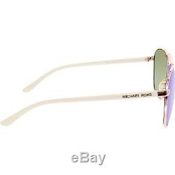 Michael Kors Women's Mirrored Hvar MK5007-104525-59 Rose Gold Aviator Sunglasses