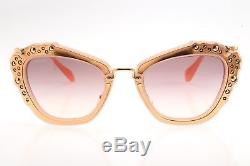 Miu Miu Women's Embellished Sunglasses, Matte Pink/Grey Pink, One Size