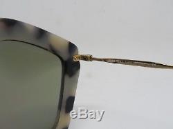 Miu Miu Women's Sunglasses Ivory/Black/Gold Authentic 06O HAO-2E2 53mm with Box