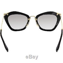 Miu Women's Gradient MU10NS-1AB3M1-55 Black Butterfly Sunglasses