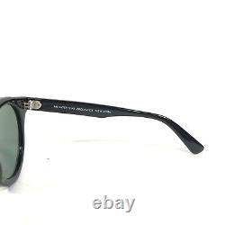 Morgenthal Frederics Sunglasses 041 COOPER Black Round Frames with Green Lenses
