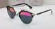 New Authentic Christian Dior So Real Sunglasses Silver Frame Pink/gray Lens