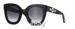 NEW AUTHENTIC GUCCI GG0208S 001 BLACK FRAME, GREY GRADIENT LENS, SIZE 49mm