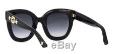 NEW AUTHENTIC GUCCI GG0208S 001 BLACK FRAME, GREY GRADIENT LENS, SIZE 49mm