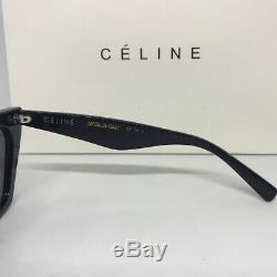 NEW Authentic CELINE EDGE CL 41468/S Black Cat Eye Acetate Sunglasses Women