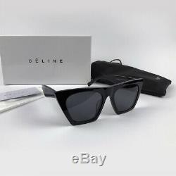 NEW Authentic CELINE EDGE CL 41468/S Black Cat Eye Acetate Sunglasses Women