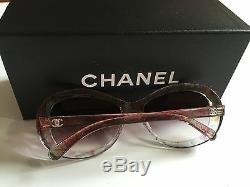 NEW Authentic Chanel CH 5219 1313 57mm Abstract Rainbow Pink Gradient Sunglasses