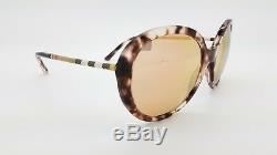 NEW Burberry Sunglasses BE4239Q 36637J 57 Rose Gold Round AUTHENTIC plaid 4239