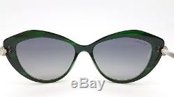 NEW Bvlgari sunglasses BV8186KB 827/T3 55 Cat Eye Green Gold plated $960 VINTAGE