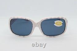 NEW COSTA DEL MAR GANNET Sunglasses Matte Seashell frame / Grey 580P lens Womens