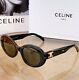 New! Celine Triomphe 01 Sunglasses In Acetate Black