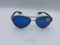 NEW Costa Del Mar LORETO OCEARCH Polarized Sunglasses Silver / Blue Glass 580G
