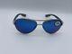 New Costa Del Mar Loreto Ocearch Polarized Sunglasses Silver / Blue Glass 580g