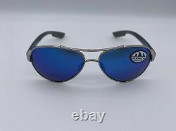 NEW Costa Del Mar LORETO OCEARCH Polarized Sunglasses Silver / Blue Glass 580G