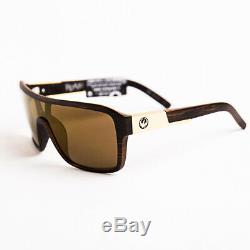 NEW DRAGON REMIX Matte Woodgrain Bronze Ionise Sunglasses (22504-229) RRP$189.95