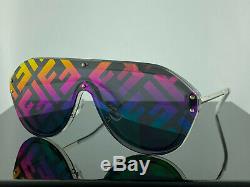 NEW Fendi FF M0039 F74R3 Fabulous Sunglasses Clear Silver Unisex 100% UV
