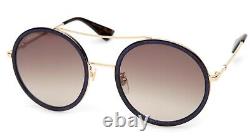 NEW GUCCI GG0061S 005 GOLD BLUE SUNGLASSES 56-22-140mm B55mm Italy