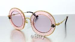 NEW GUCCI GG0113/S L'Aveugle Par Amour Pink Sunglasses FAST FREE SHIPPING