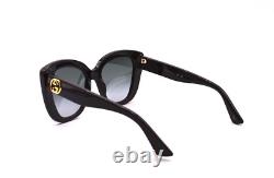 NEW GUCCI GG0327S 001 BLACK GREY AUTHENTIC SUNGLASSES 52-20 WithCASE